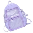thumbnail image 1 of HGYCPP Japanese College Student Large Capacity Nylon Backpack Transparent Pin Display Itabag School Bag with Clear Pocket, 1 of 21