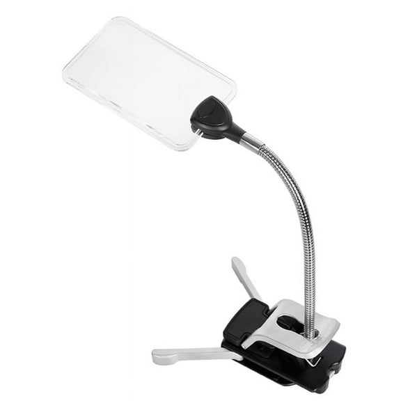 HGYCPP LED Magnifying Glass Desk Lamp for Close Work Bright Lighted Magnifier W/Clamp