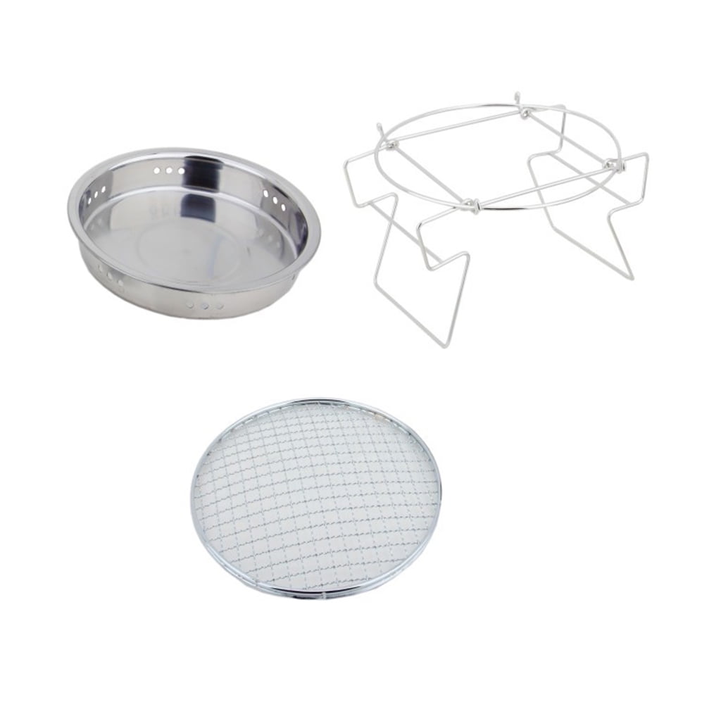 HGYCPP Mini Outdoor Stainless Steel Round Barbecue Rack Portable ...