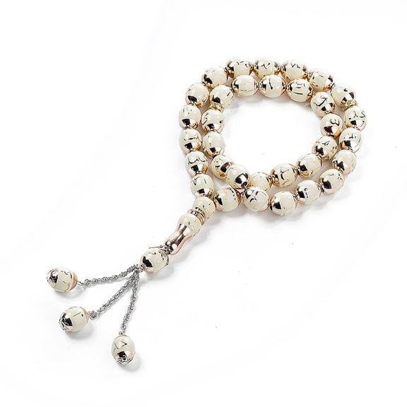 HGYCPP Muslim Prayer Beads Round Bead Tesbih Allah Rosary Islamic Tasbeeh Scriptures Tasby Worship Supplies