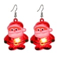 thumbnail image 1 of HGYCPP Novelty Christmas Earrings Party Jewelry LED Light Up Flashing Bulb Dangling, 1 of 16