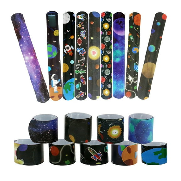 HGYCPP Outer Space Party Favors Slap Bracelets Goody Bag Toy Gift Bag Accessories