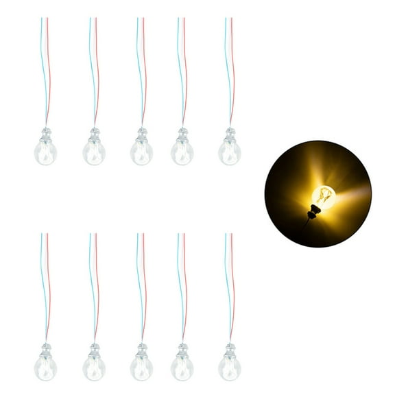 HGYCPP Pack of 10 LED Ceiling Lights for Dollhouse Lighting in Various Settings Layout Sand-table Exercise Supply