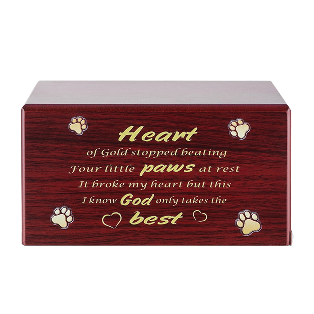 HGYCPP Pet Memorial Urns for Cat Dog Ashes Wooden Dog Cremation Urns