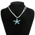 thumbnail image 1 of HGYCPP Simple Large Starfish Pendant Necklace Clavicle Chain White Rope Collar Necklace, 1 of 14