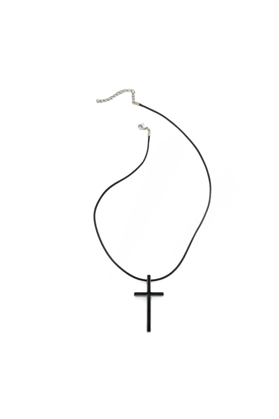 Stylish Retro Cross Necklace Vintage Leathers Chain Necklace Adjustable Length Necklace Suitable for Both Men and Women