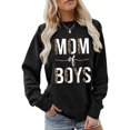 thumbnail image 1 of HGYCPP Women Fall Sweatshirt Mom of Boy Leopard Letter Graphic Pullover Top Mothers Day, 1 of 19