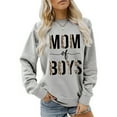 thumbnail image 1 of HGYCPP Women Fall Sweatshirt Mom of Boy Leopard Letter Graphic Pullover Top Mothers Day, 1 of 19