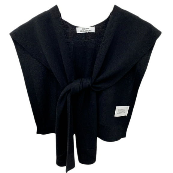 HGYCPP Women Knit Shawl Scarf Solid Color Tie Knot Shoulder Wrap Sweater False Collar