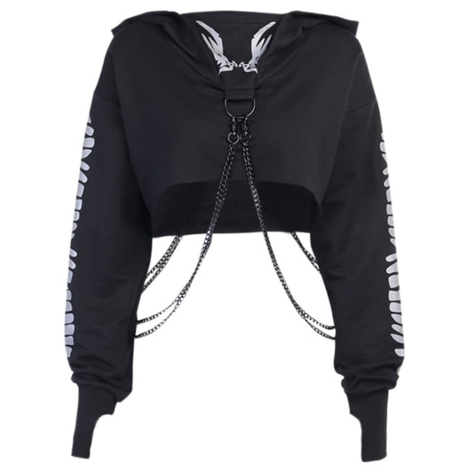 Cropped chain shop hoodie