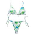 thumbnail image 1 of HGYCPP Women Sexy Micro Brazilian Bikini Set Tie-Dye Cinched String Triangle Swimsuit Halter Bra Side Tie Thong Bathing Suit, 1 of 16