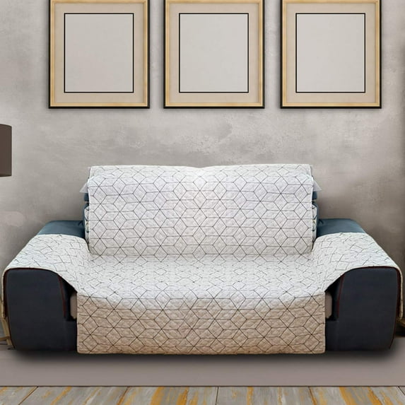 HGmart Sofa Slipcover Large Kids Furniture Protector Fabric Couch Seat Cover for Pet Dogs Cat Machine Washable,70",Creamy White