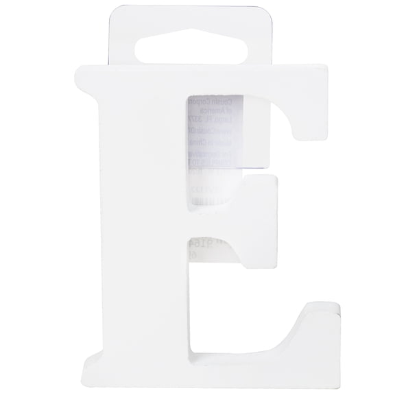 HH 3" WHITE SERIF LETTER E