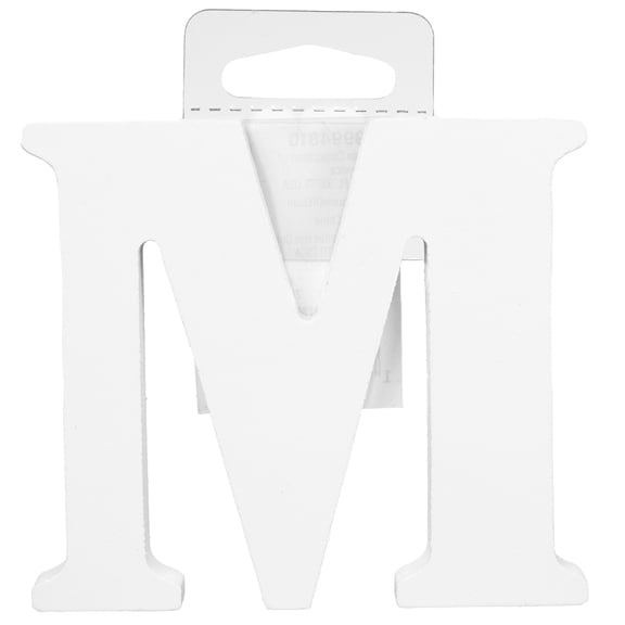 HH 3" WHITE SERIF LETTER M