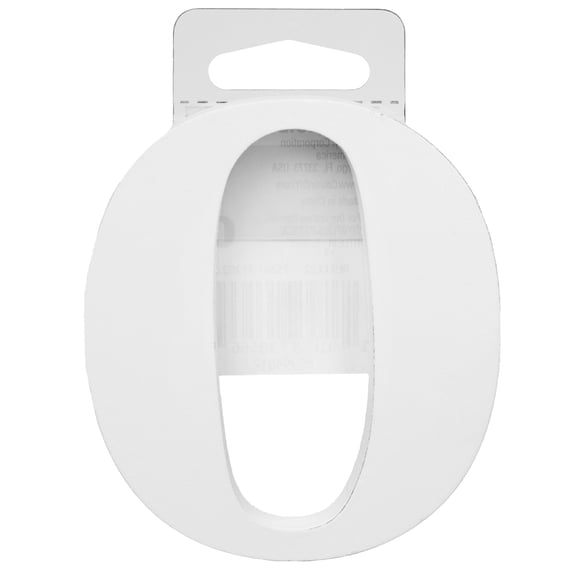 Hello Hobby 3" White Serif Letter 0