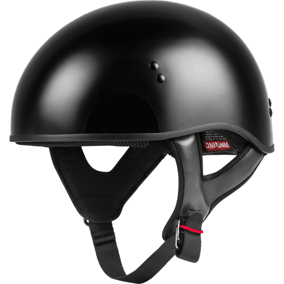 HH-45 HALF HELMET NAKED BLACK LG