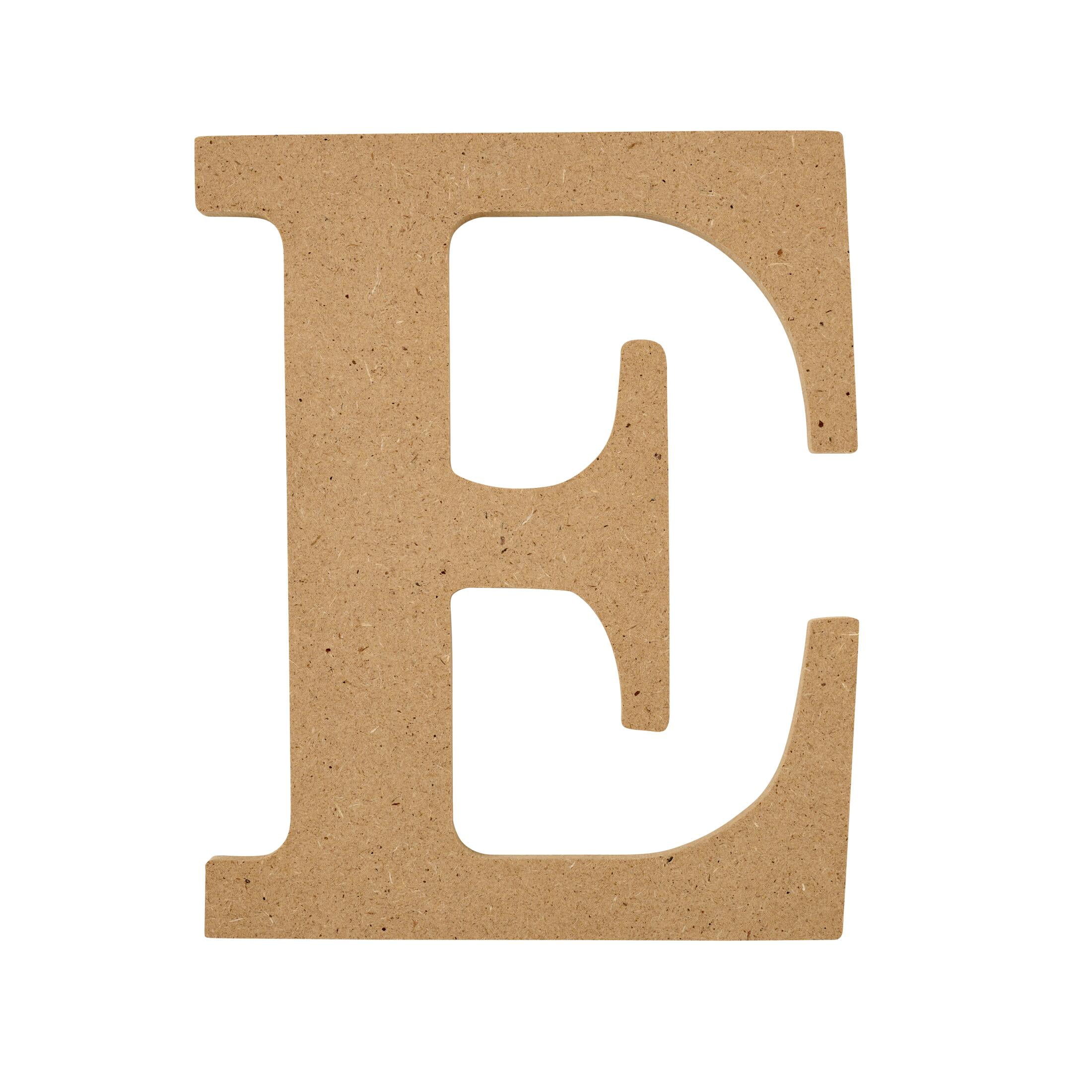 Plaid Unfinished Wood MDF 5" Letter for DIY Arts and Crafts, E
