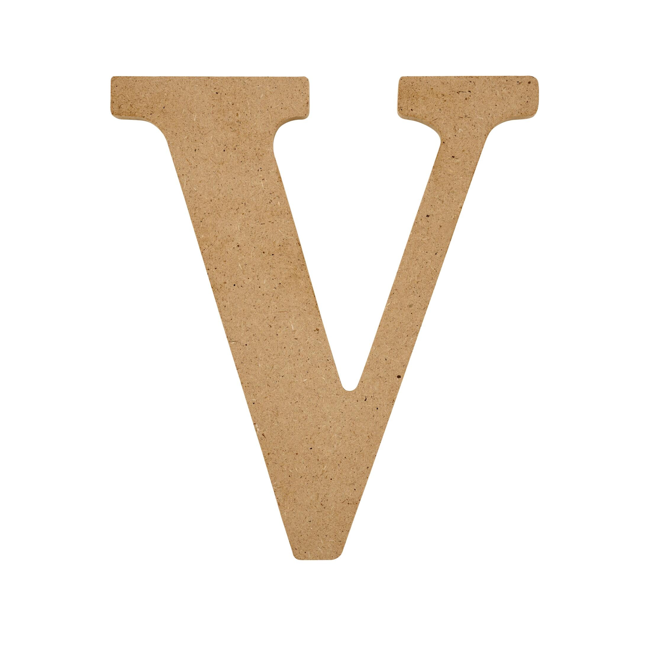 Plaid Unfinished Wood MDF 5" Letter for DIY Arts and Crafts, V