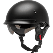 HH-65 HALF HELMET FULL DRESSED MATTE BLACK SM