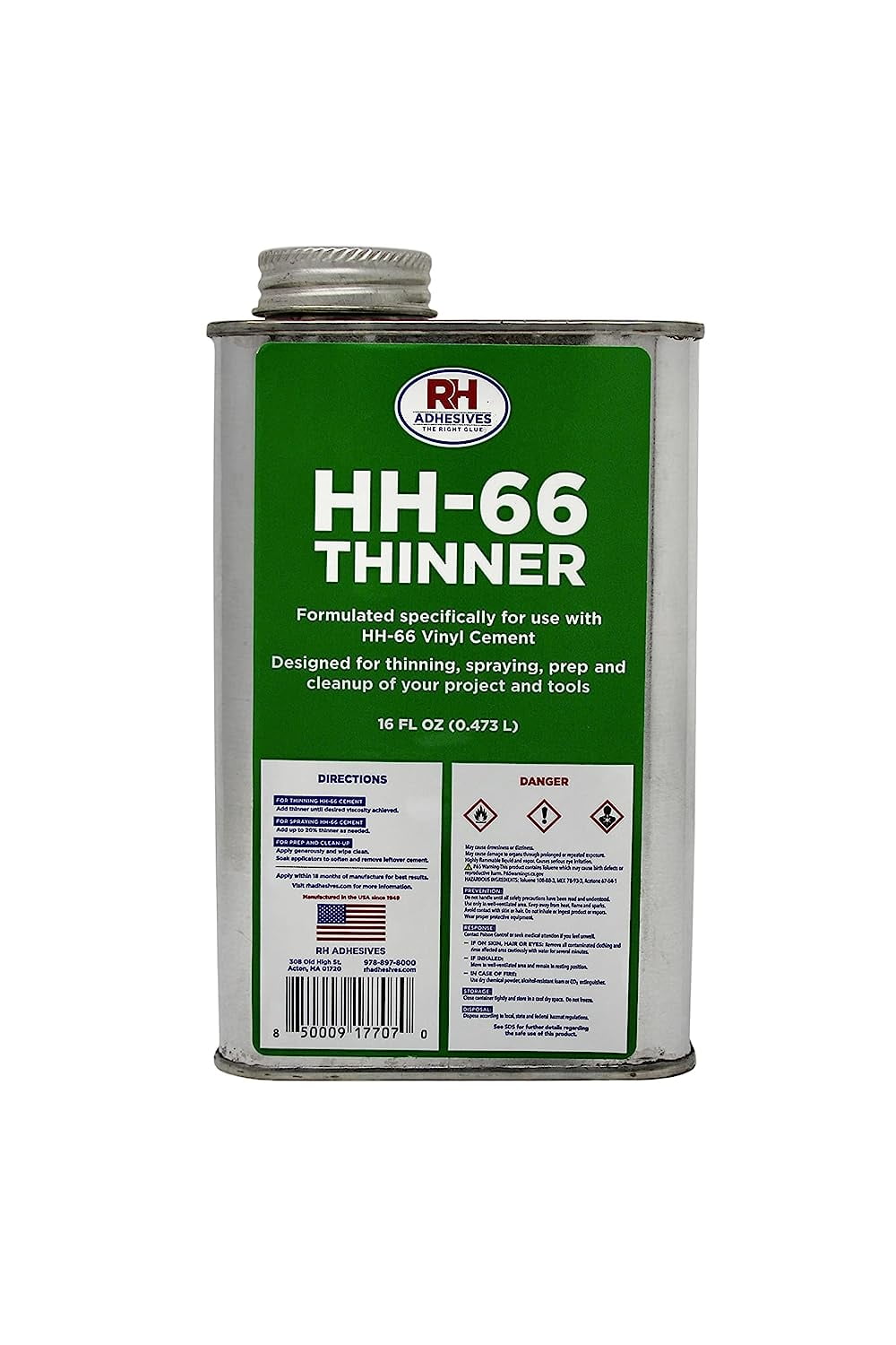 HH66 Thinner, 16 oz. can RH Adhesives