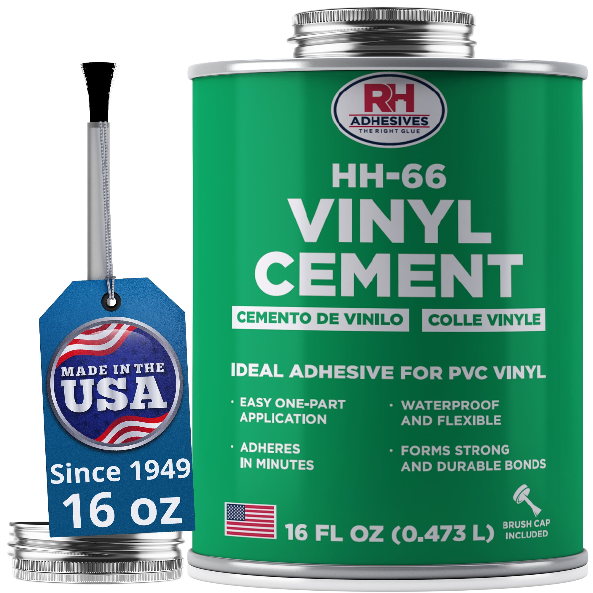RH Adhesives HH-66 High Heat Bonding PVC Vinyl Cement, 16 oz. Can