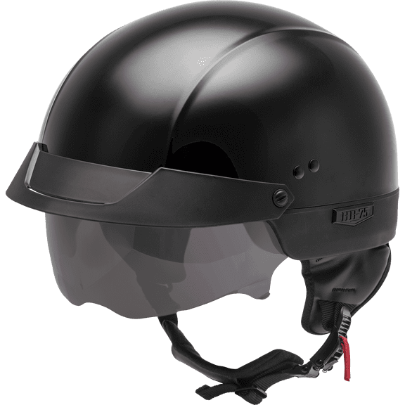 HH-75 HALF HELMET BLACK XL