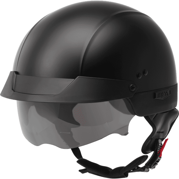 HH-75 HALF HELMET MATTE BLACK MD