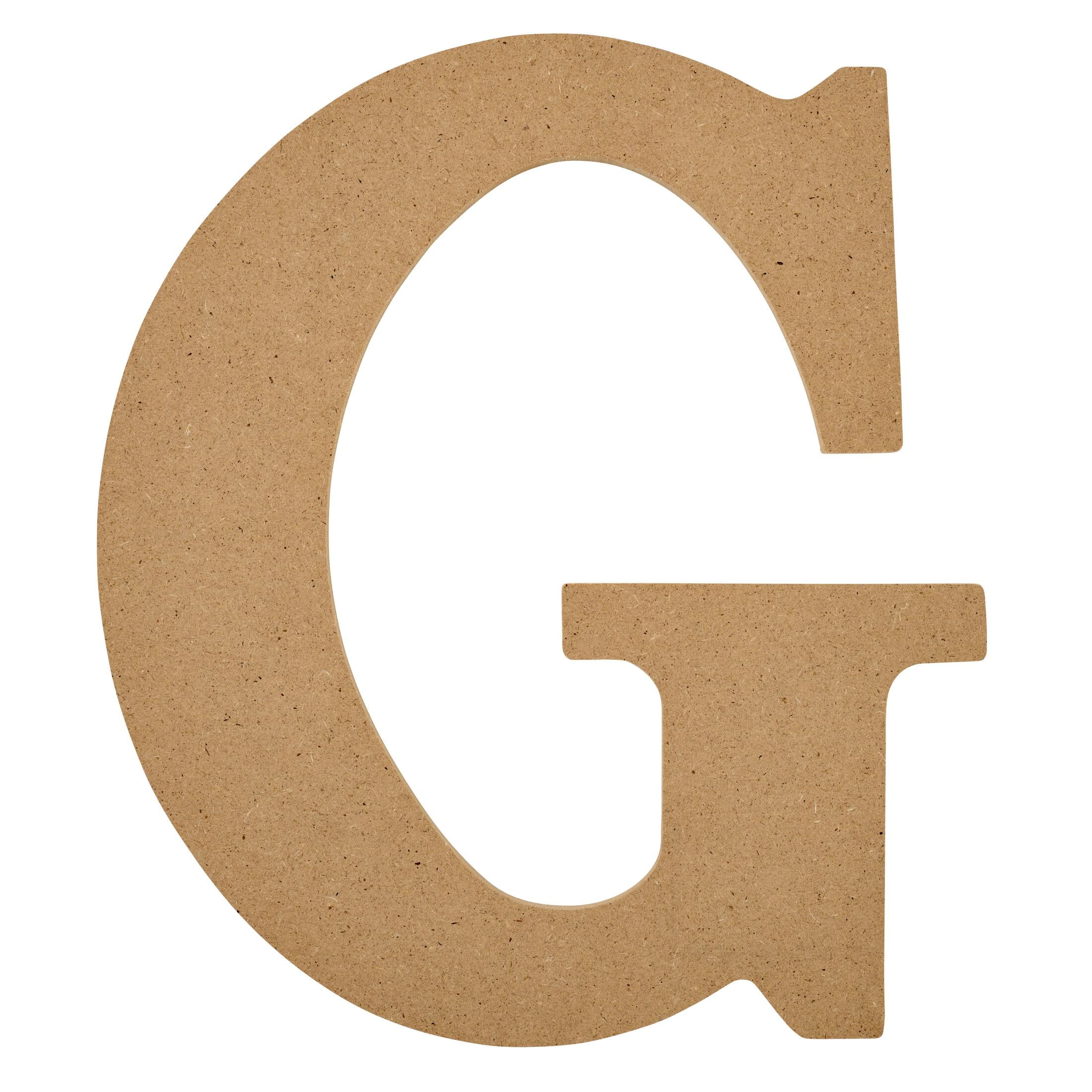 Plaid Unfinished Wood MDF 8" Letter for DIY Arts and Crafts, G