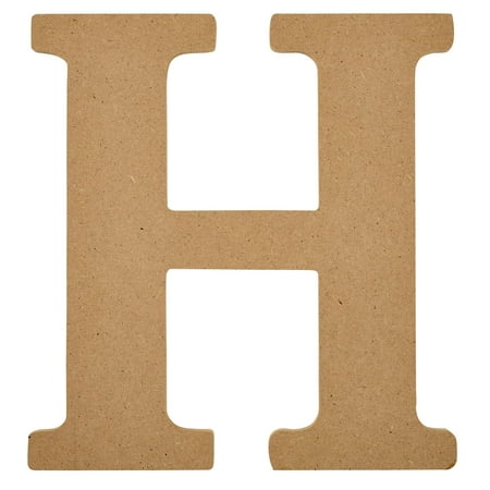 Plaid Unfinished Wood MDF 8" Letter for DIY Arts and Crafts, H