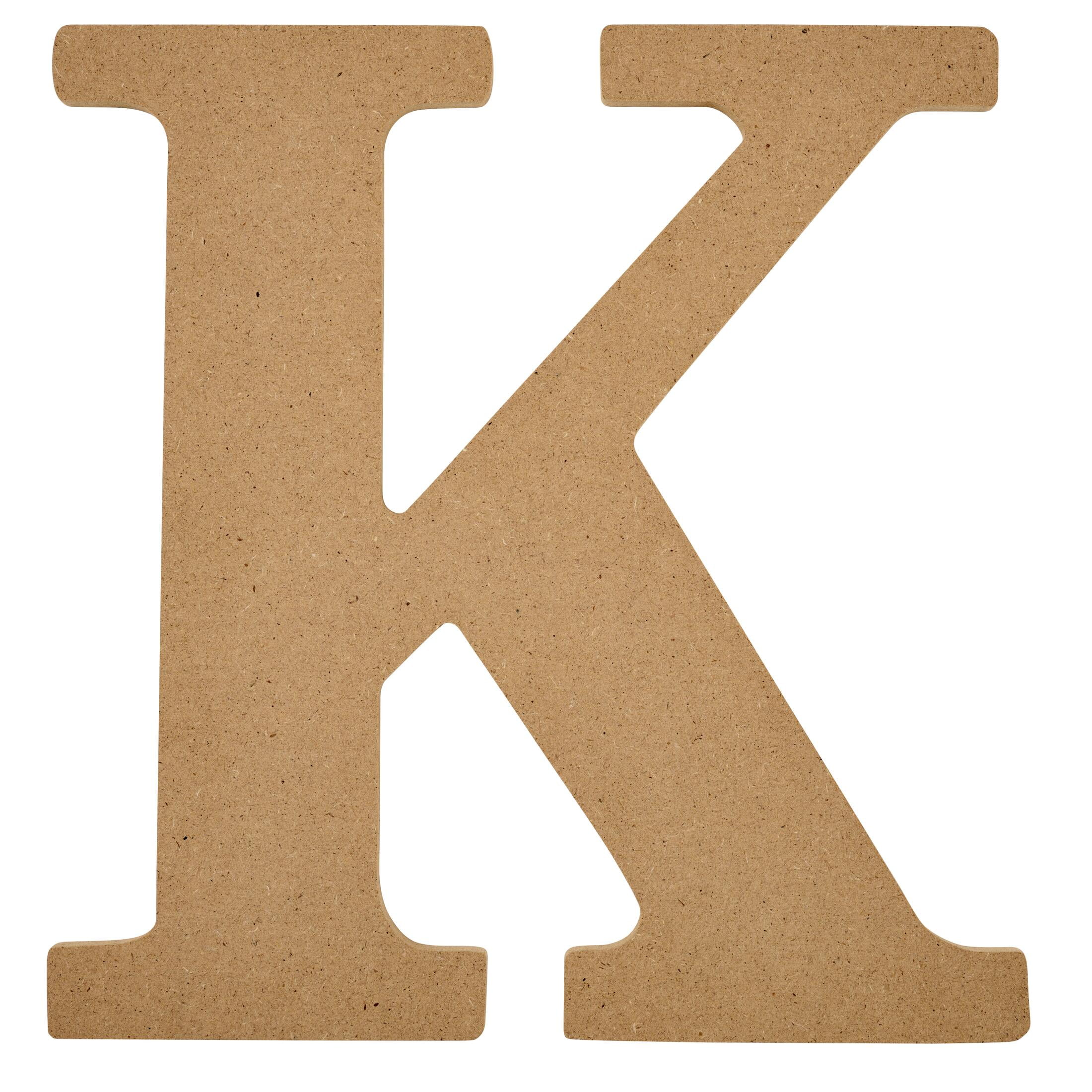 Plaid Unfinished Wood MDF 8" Letter for DIY Arts and Crafts, K