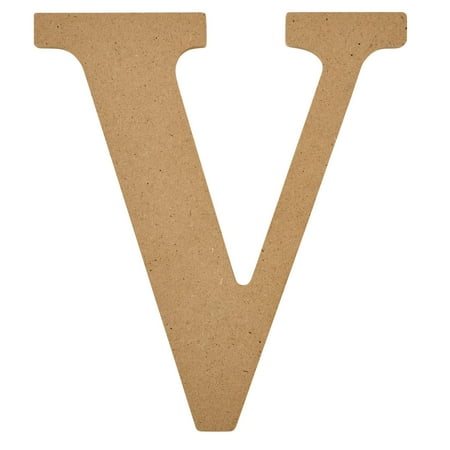 Plaid Unfinished Wood MDF 8" Letter for DIY Arts and Crafts, V