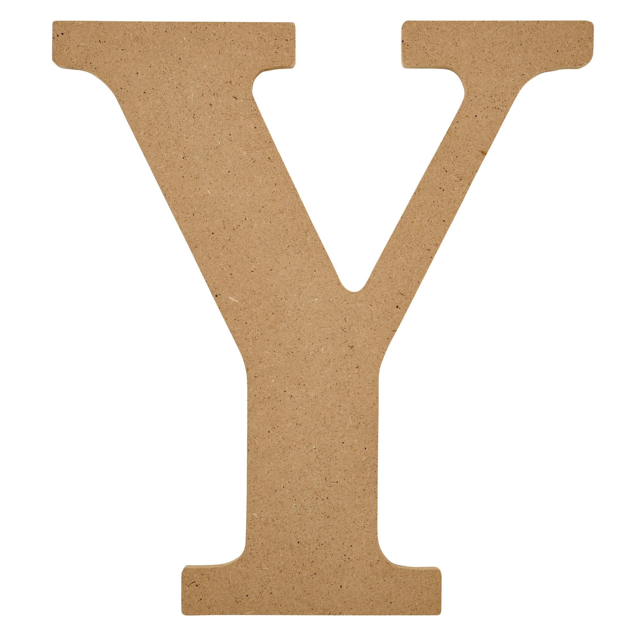 Plaid Unfinished Wood MDF 8" Letter for DIY Arts and Crafts, Y