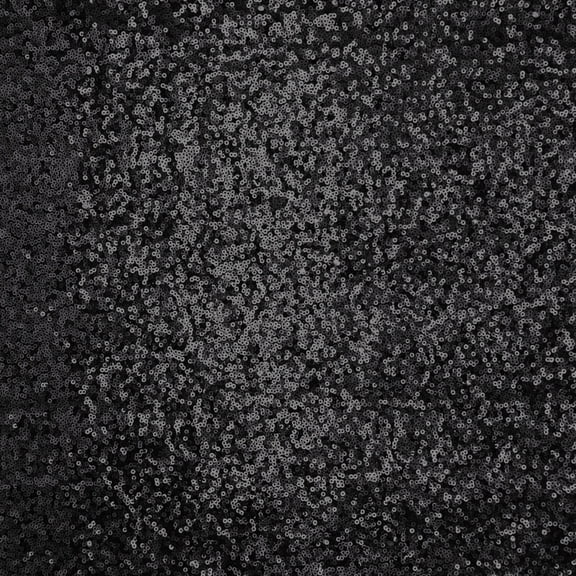 Hello Hobby 41 x 72 100% Polyester Sequin 2 Yard Precut Fabric, Black, 41" Wide for Sewing & Crafting