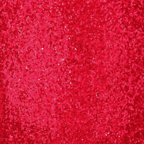 Hello Hobby 41” x 72” 100% Polyester Sequin 2 Yard Precut Fabric, Red, 41" Wide for Sewing & Crafting