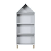 House of Happy, House Shaped Bookshelf, White for Kids Classroom, Kids Playroom or Kids Bedroom