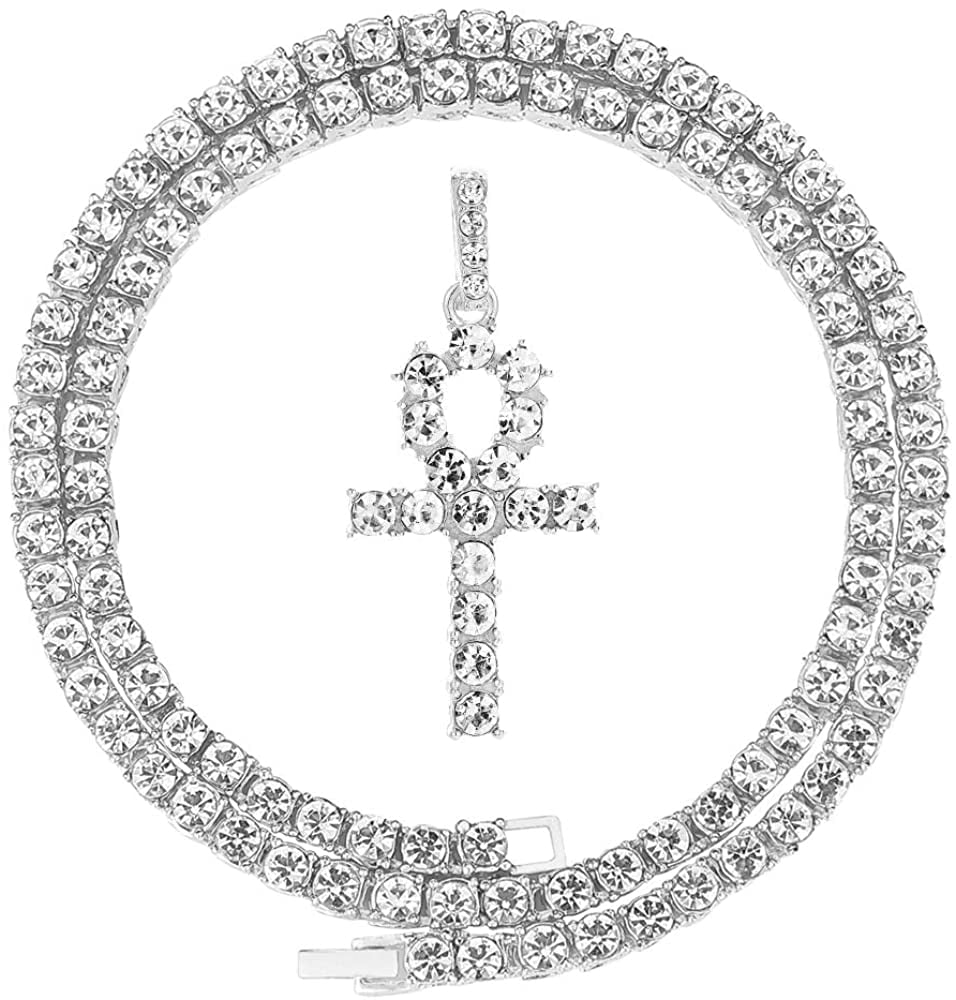 Iced out ankh clearance chain