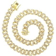 thumbnail image 1 of HH Bling Empire Iced Out Diamond Cuban Link Chain Necklaces for Men Women Silver Gold Multicolored 18-30 Inches, 1 of 11