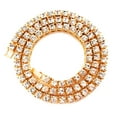 thumbnail image 1 of HH Bling Empire Silver Gold Iced Out Diamond Tennis Chains for Men,Rhinestone Tennis Necklaces for Women,Diamond chain necklaces (5mm tennis-Rose gold-20"), 1 of 8