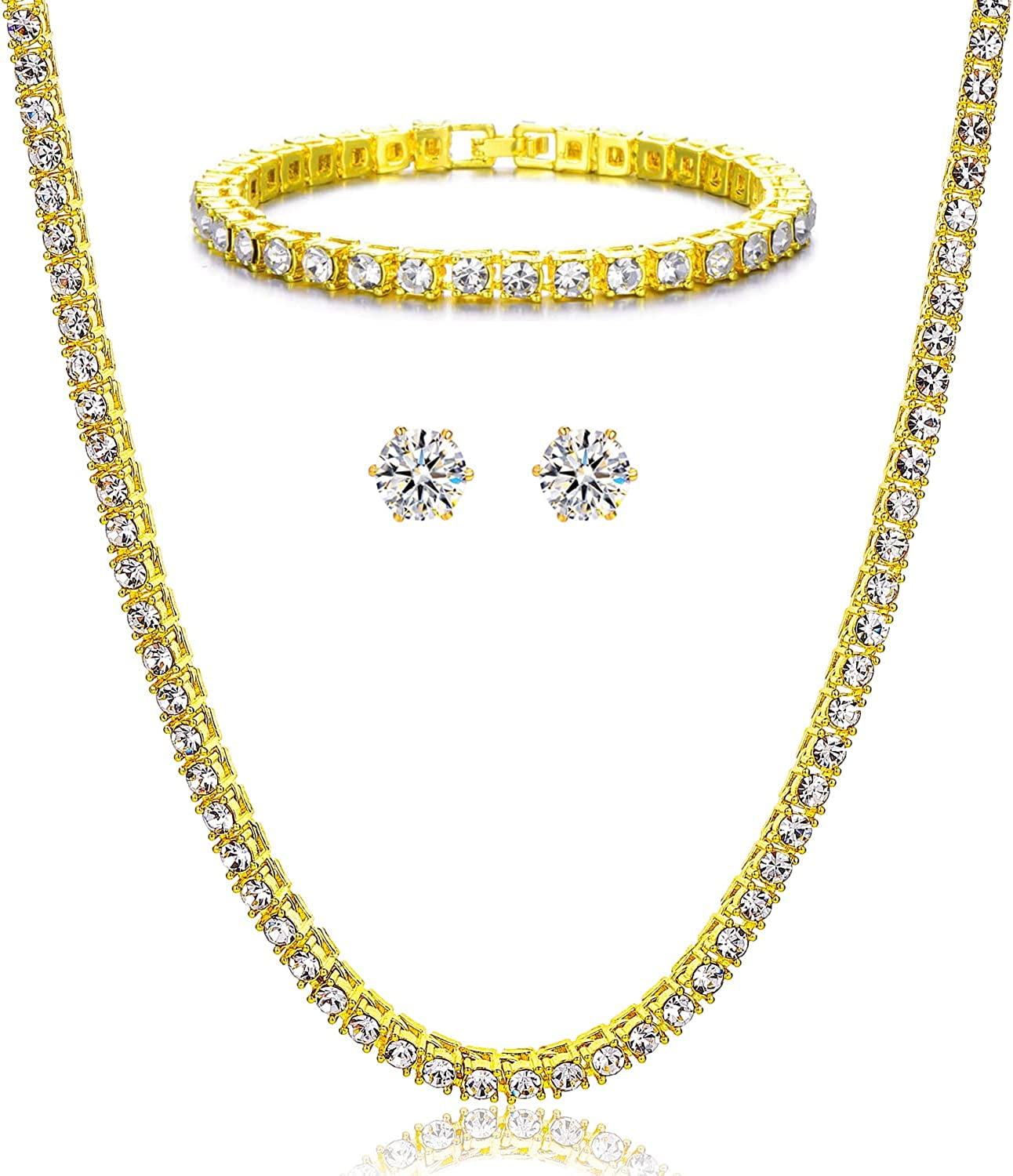 Polly Rhinestone Tennis Necklace – Sophia Collection