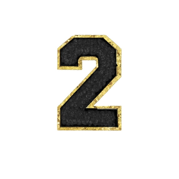 Hello Hobby Chenille 2-Black Number Patch