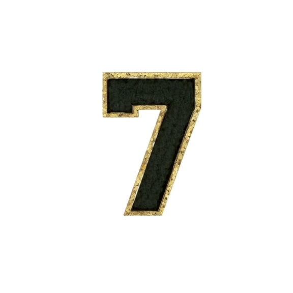 Hello Hobby Black Vinyl Sticker Permanent Chenille Patch, 2.2in