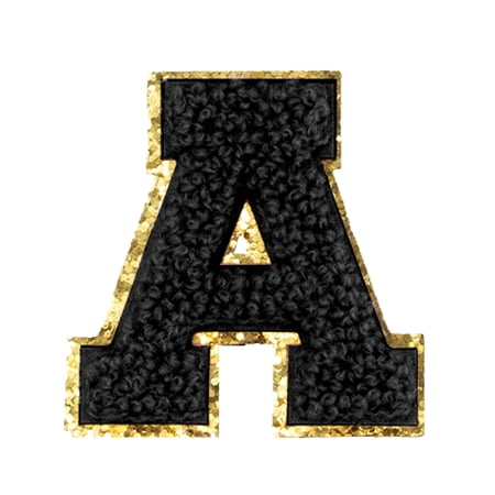 Hello Hobby Chenille A-Black Patch