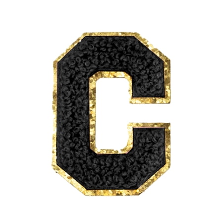 Hello Hobby Chenille C-Black Patch