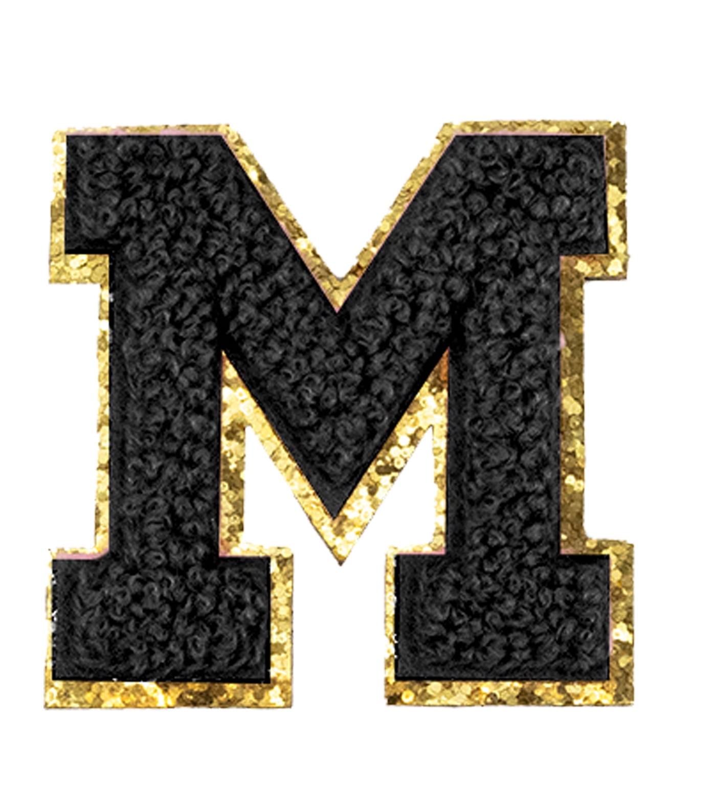 Hello Hobby Chenille M-Black Letter Patch