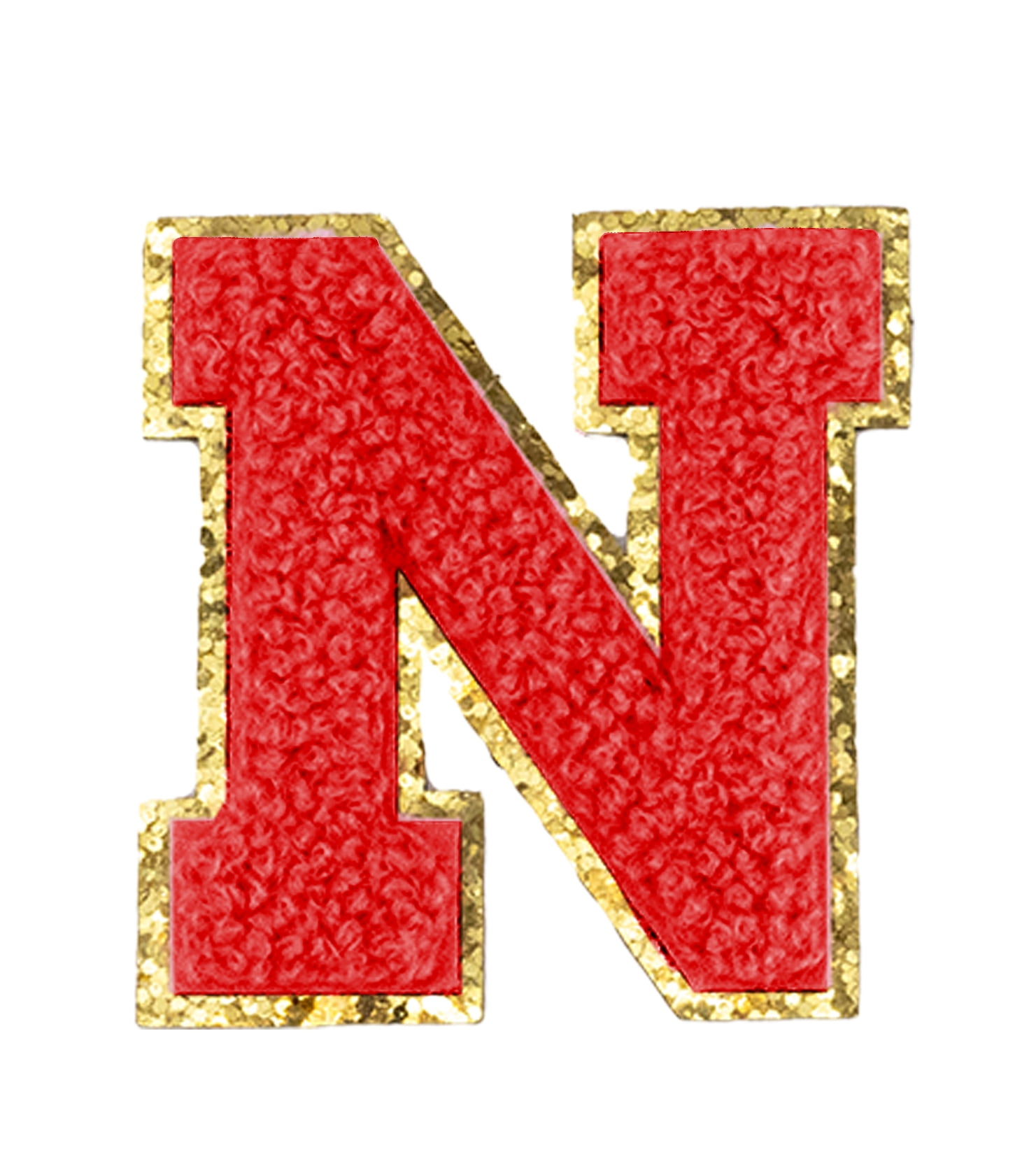 Hello Hobby Chenille N-Red Letter Patch