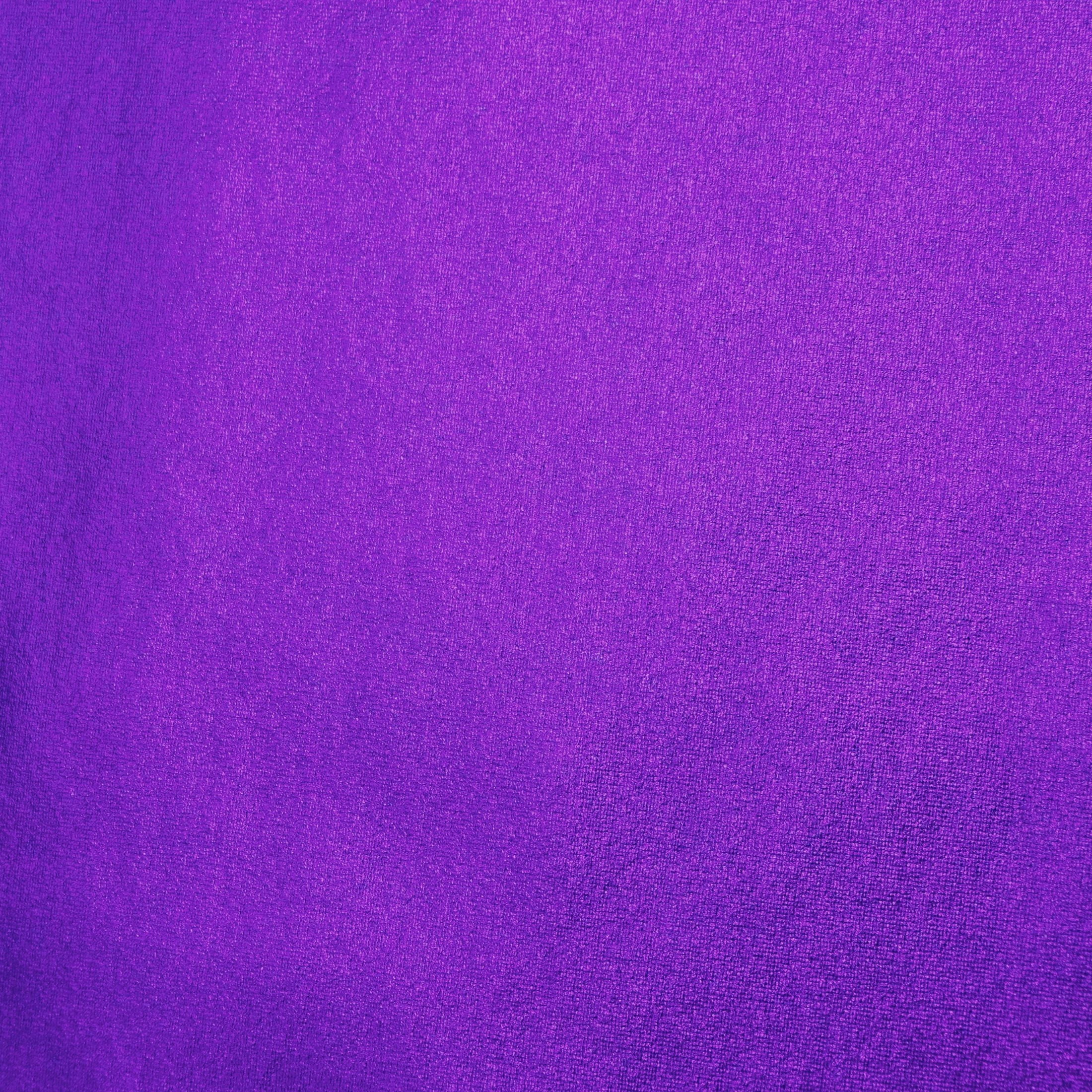 Hello Hobby 54” x 72” 95% polyester 5% spandex dancewear foil knit 2 yard precut fabric, Purple, 54" wide for sewing & crafting