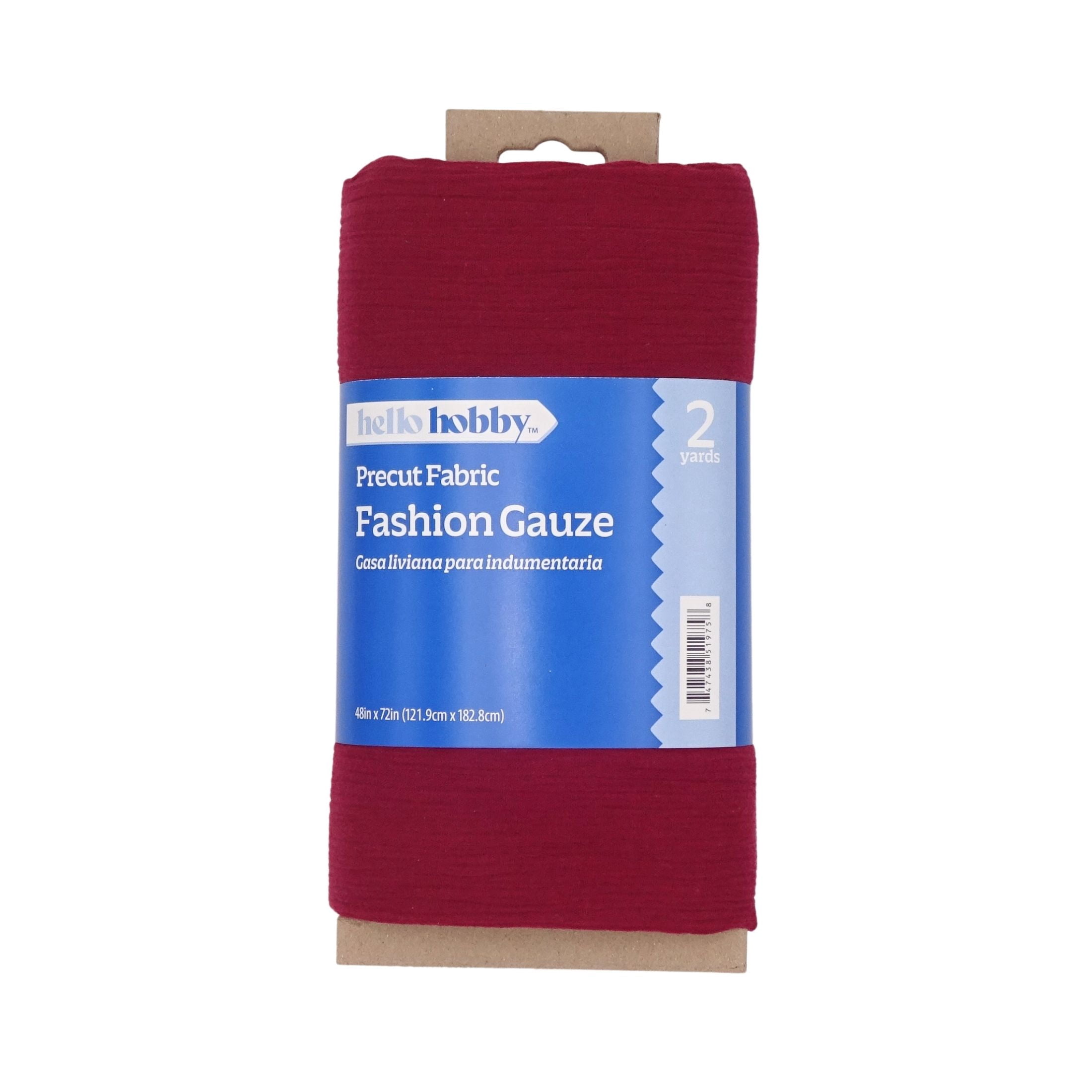 Hello Hobby 48” x 72” 100% cotton cotton gauze 2 yard precut fabric, Spice, 48" wide for sewing & crafting
