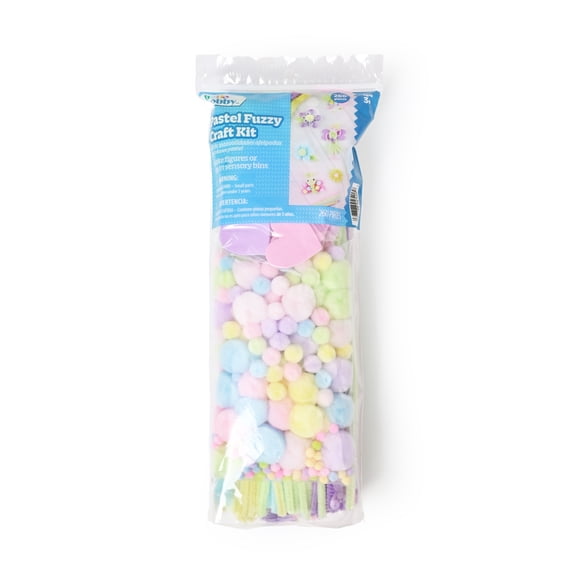 Hello Hobby Craft Variety Kit, 260 Pieces, Pastel Craft Supplies for Kids