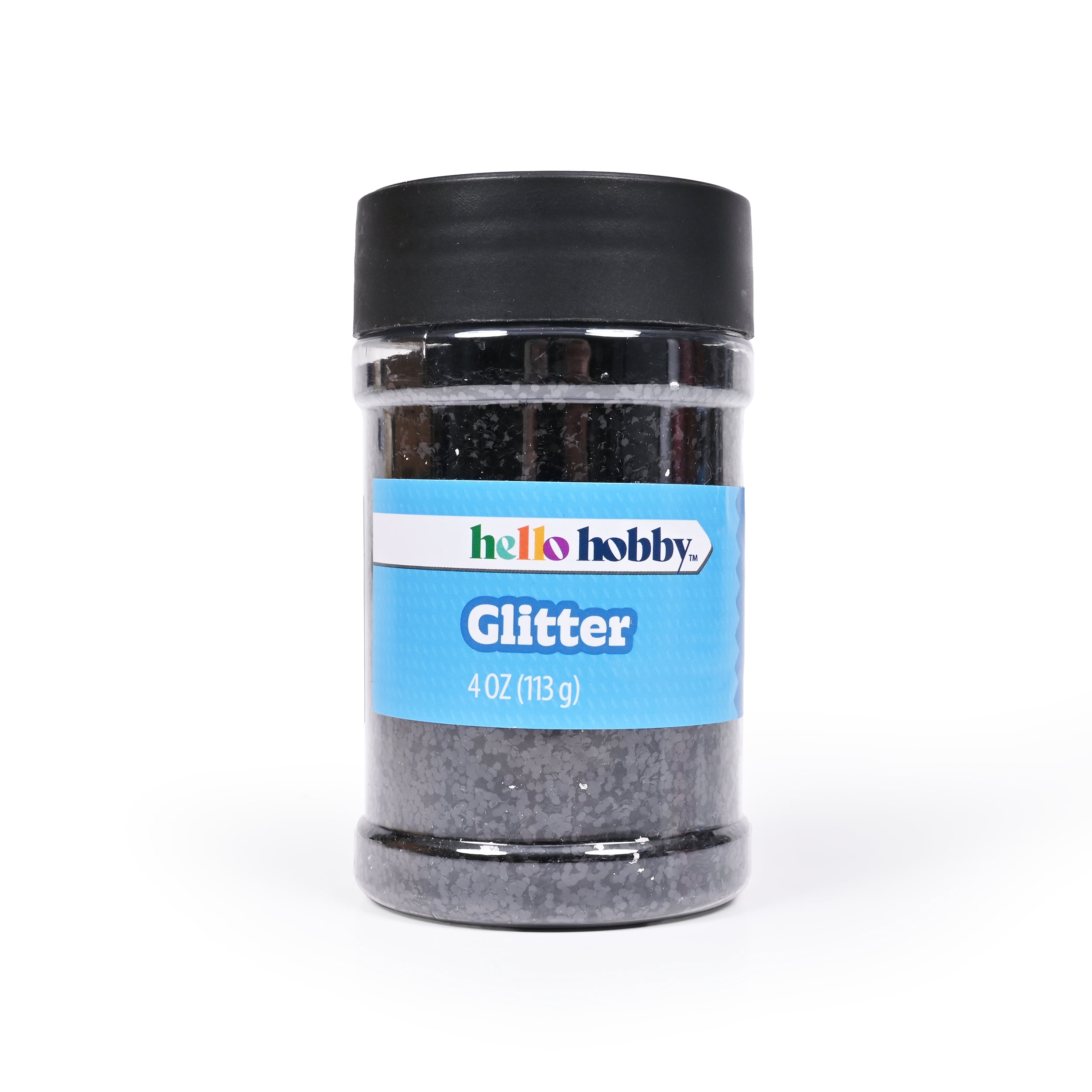 Hello Hobby Fine Black Craft Glitter, 4 oz