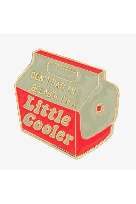 Little Cooler Pin - Orange Enamel Button Accessory